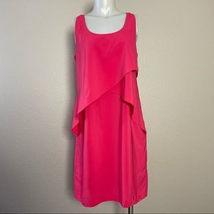 ANN TAYLOR PINK SLEEVELESS MULTI TIERED DRESS